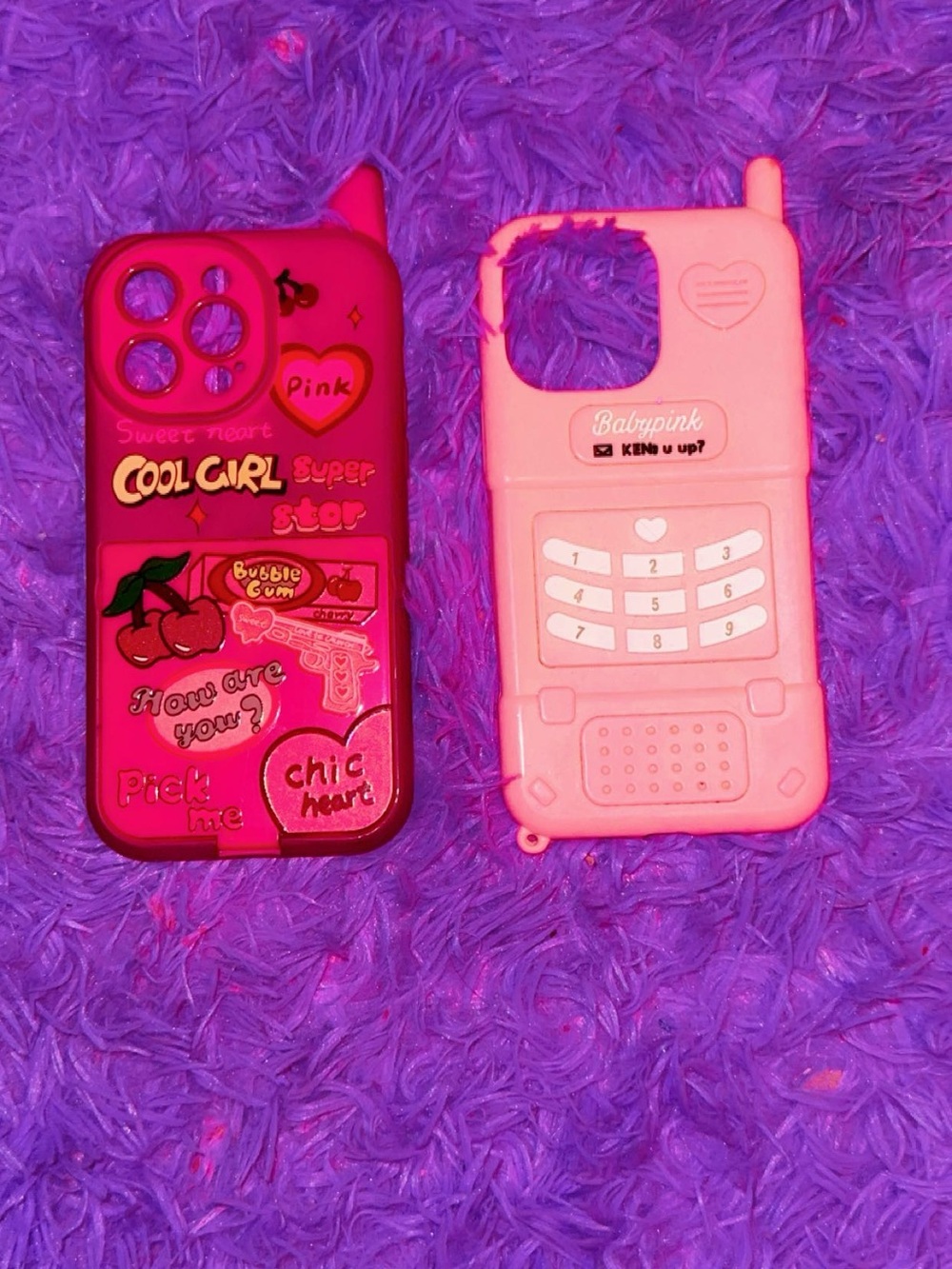 IPHONE 14 PRO PLUS CASES- Pink Phone Case Duo - Sweet Heart & Babypink Designs
